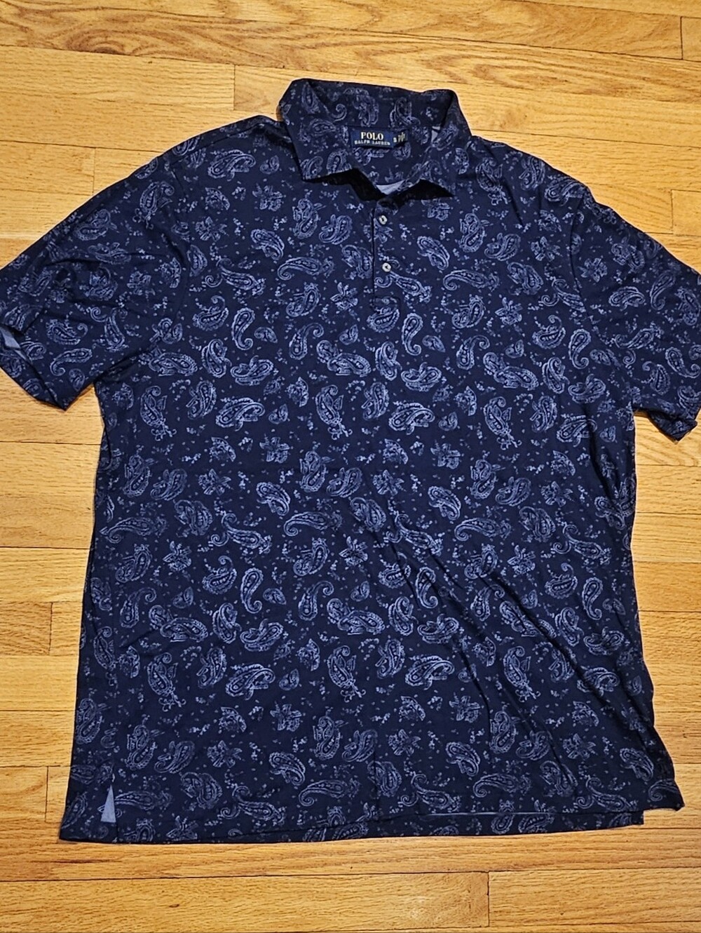 Polo Ralph Lauren Paisley Golf Polo Shirt Mens Sz XL